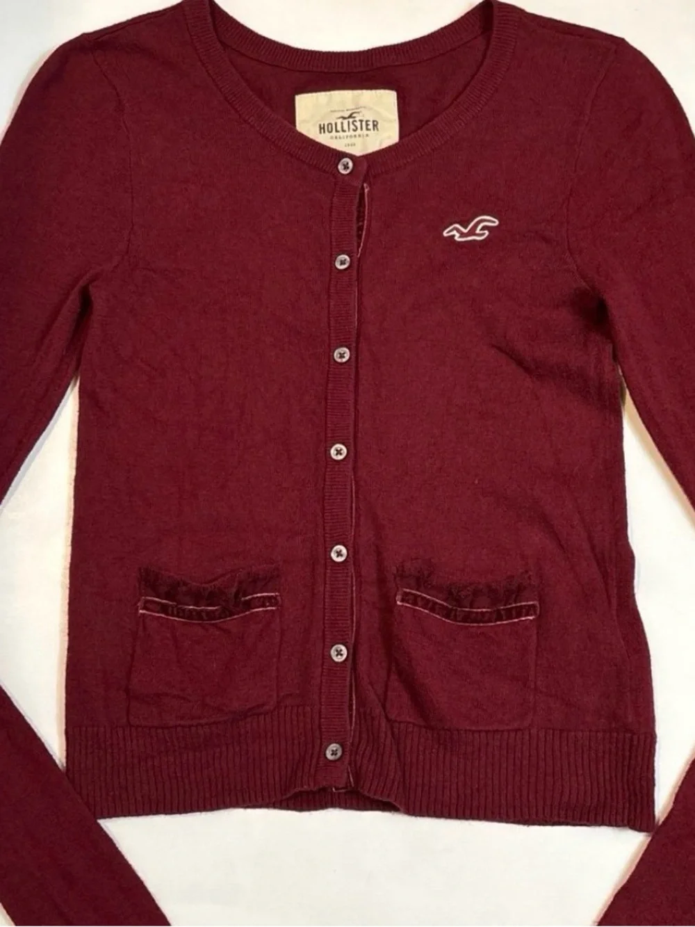 Hollister Women's Small Button-Front Cardigan Sweater Top (older style) - Picture 4 of 10
